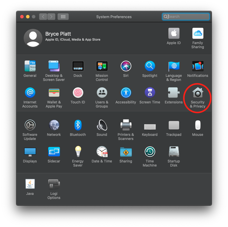 Security Preferences